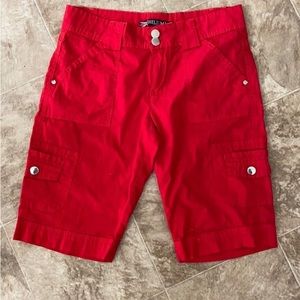 Helium London Red Cargo Shorts